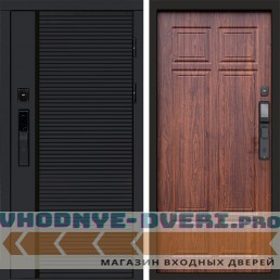 Входная дверь  Smart (Смарт) Black Line Премиум орех
